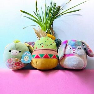 Squishmallows!! Times 3. Juniper, Gideon & Candy